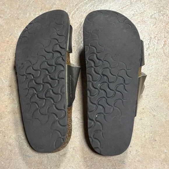 Birkenstock Sydney Slide Sandals Graceful Taupe Womens 39 US 8 Straps Cork - Picture 9 of 14